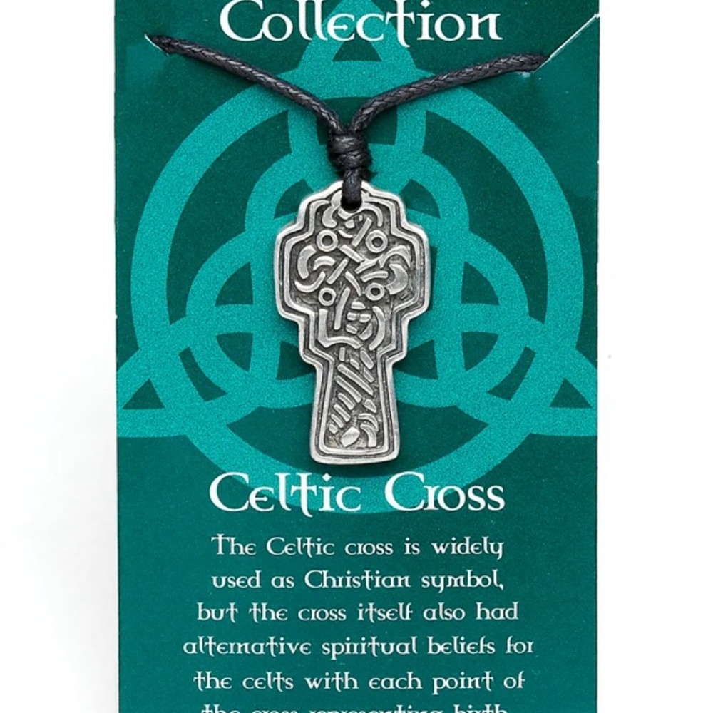 Celtic Cross Pewter Necklace - Heritage Collection Adjustable Choker